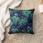 Succulentsパターン クッション (ブランケット)