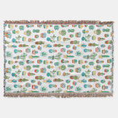 Succulentsパターン スローブランケット (正面)