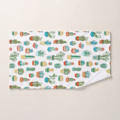 Succulentsパターン バスタオルセット (ハンドタオル)