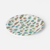 Succulentsパターン ペーパープレート (アングル)