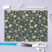 Succulentsパターン 薄葉紙 (クラフト)