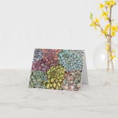 Succulents カード (黄色い花)