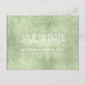 「Succulents and Sparkle Save the Date Green ID515」 案内ポストカード (正面)