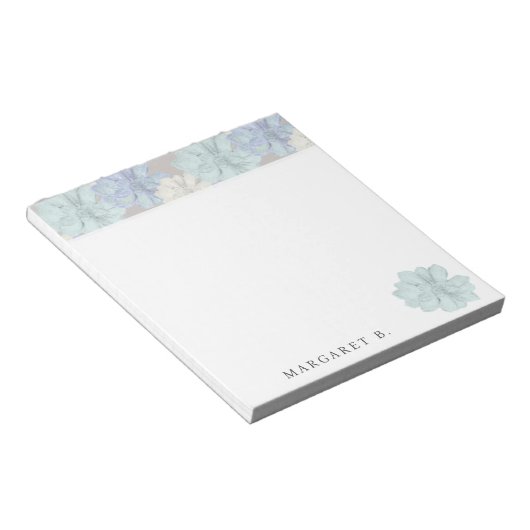 Succulents Art Pattern Custom ノートパッド (アングル)