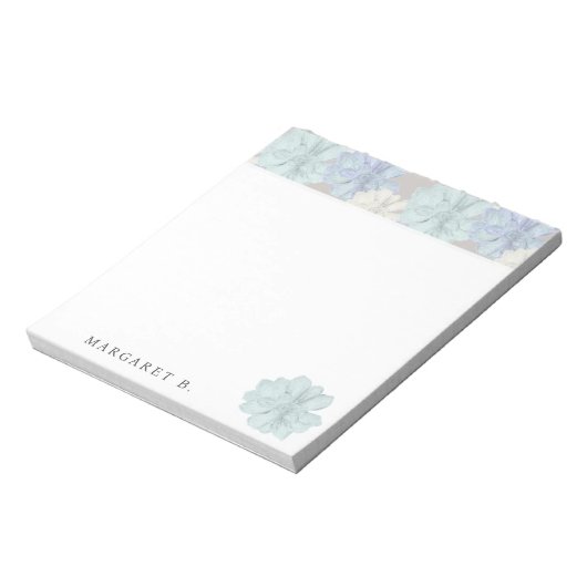 Succulents Art Pattern Custom ノートパッド (回転)