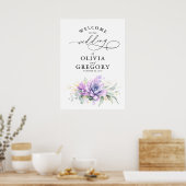 Succulents Greenery Wedding Welcome Poster ポスター (キッチン)