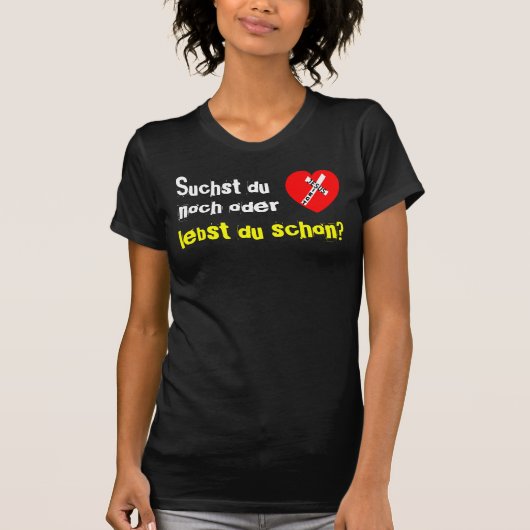 Suchst du noch oder lebst du schon? - Jesus Siegt Tシャツ (正面)