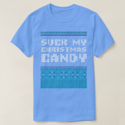 Suck My Christmas Candy Couples Adult Humor Lovers Tシャツ (デザイン正面)