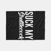 Suck My Shuttle  フリースブランケット (正面(横))