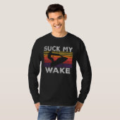 Suck My Wake Jet Ski Retro 70s 80S Jet Skiing Vin Tシャツ (正面フル)