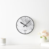 Sucre Clock City Line Art ラウンド壁時計 (ホーム)