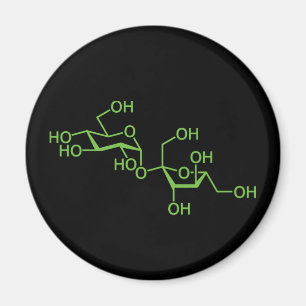 Sucrose Sugar Molecule Chemical Diagram マグネット