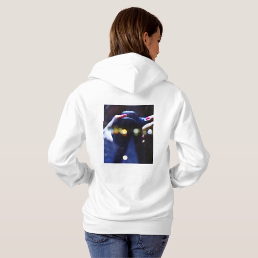 sudadera blanca "I'm a photographer" パーカ (裏面フル)