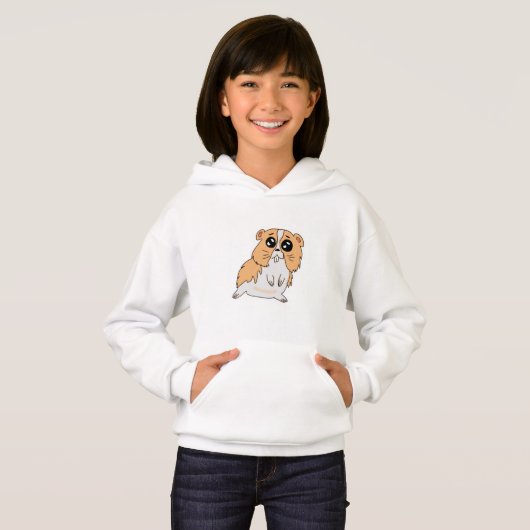 Sudadera blanca niña diseño hamster (正面フル)