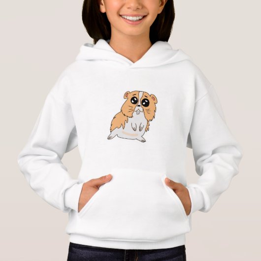 Sudadera blanca niña diseño hamster (正面)