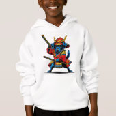 Sudadera con capucha de niños Perrito Samurái (正面)