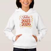 Sudadera con Capucha para Niña – Diseño “Feliz 202 (正面)