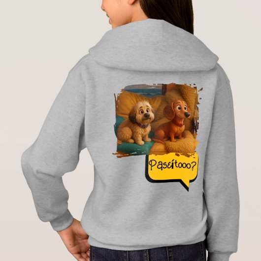 Sudadera con Capucha Perritas Hermanas Aventureras (裏面)