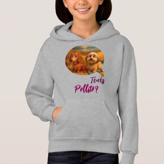 Sudadera con Capucha Perritas Hermanas Aventureras (正面)
