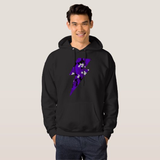 Sudadera cool rayo camuflaje Violeta パーカ (正面フル)