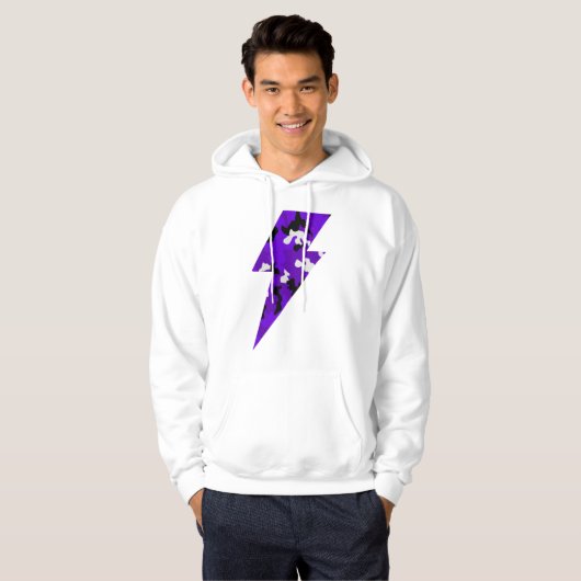 Sudadera cool rayo camuflaje Violeta パーカ (正面フル)