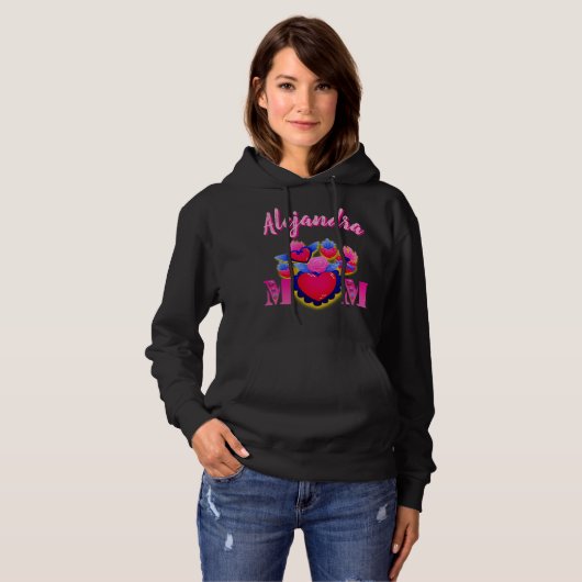 Sudadera Corazones de MOM editable nombre パーカ (正面フル)