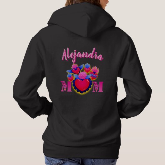 Sudadera Corazones de MOM editable nombre パーカ (裏面)