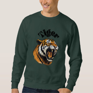 Sudadera cuello redondo Tiger unisex スウェットシャツ