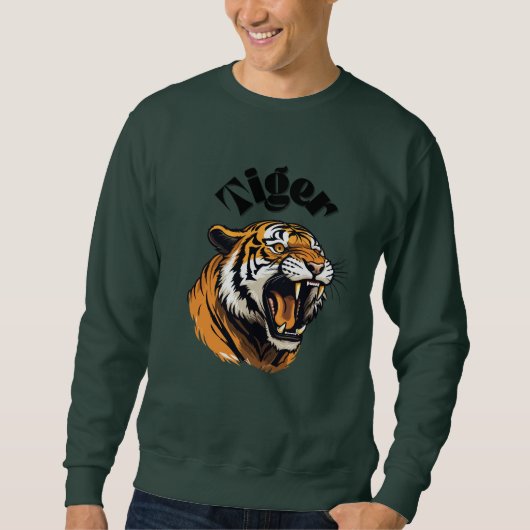 Sudadera cuello redondo Tiger unisex スウェットシャツ (正面)