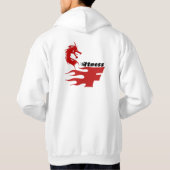 sudadera de fitness con llamas de fuego y dragón パーカ (裏面)