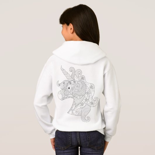 Sudadera de unicornio para niña (裏面フル)