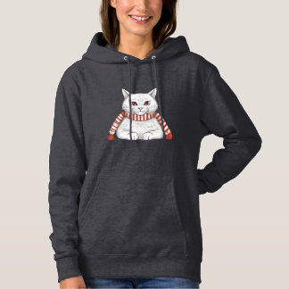 Sudadera Festiva con Encantador Gato Navideño パーカ