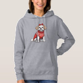 Sudadera Festiva de Navidad con Estilo Canino パーカ (正面)