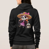 Sudadera negra M con catrina reverso パーカ (裏面)