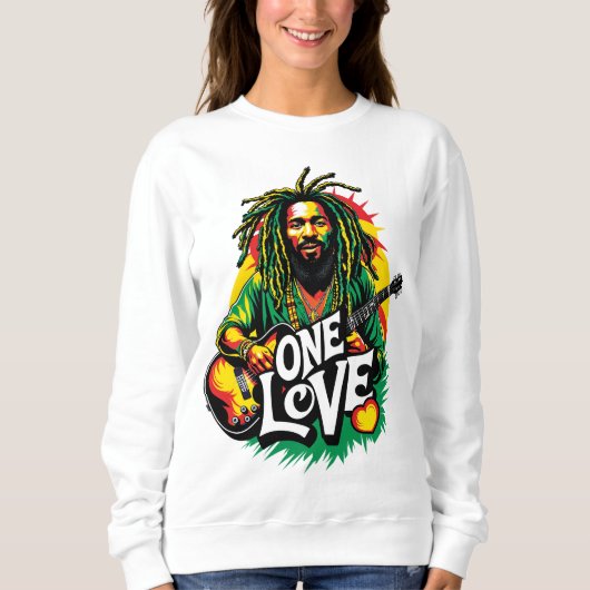 Sudadera One Love el Rey del Reggae スウェットシャツ (正面)