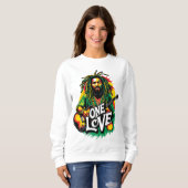 Sudadera One Love el Rey del Reggae スウェットシャツ (正面フル)