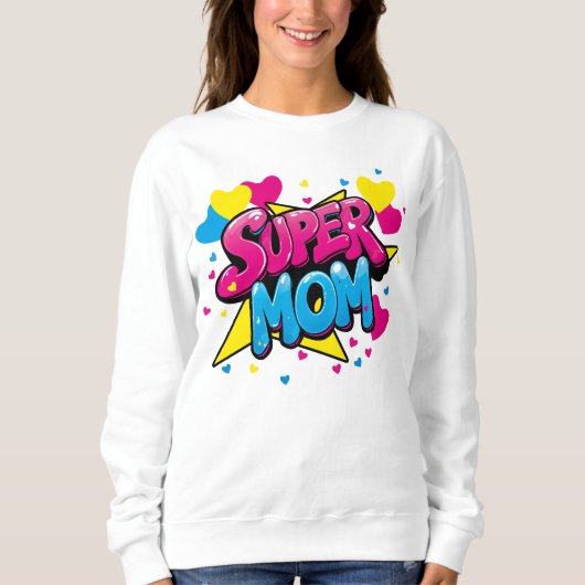 Sudadera para Super Mamá スウェットシャツ (正面)