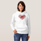 Sudadera Schnauzer Silhouette Heart Paws Adorable パーカ (正面フル)