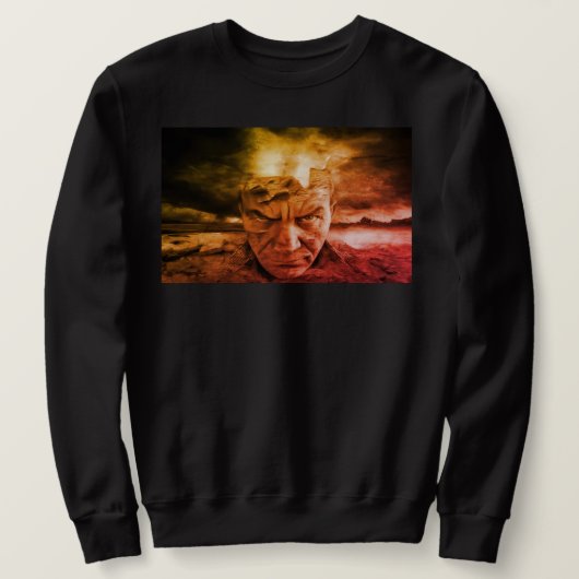 sudadera sencilla con hermoso estampado スウェットシャツ (デザイン正面)