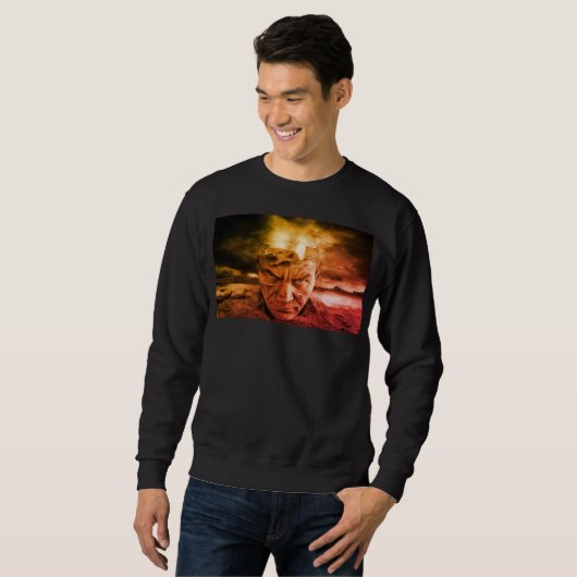 sudadera sencilla con hermoso estampado スウェットシャツ (正面フル)