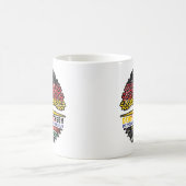 Südafrika Südafrikanisch Deutsch Deutschland Baum コーヒーマグカップ (中央)