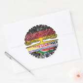 Südafrika Südafrikanisch Deutsch Deutschland Baum ラウンドシール (封筒)