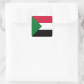 Sudan Flag スクエアシール (バッグ)
