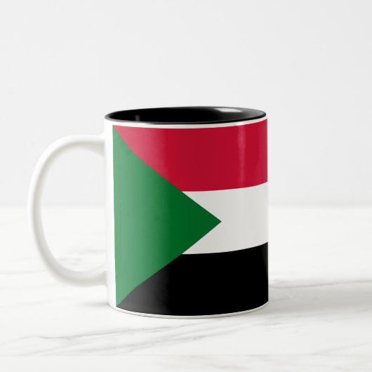 Sudan Flag ツートーンマグカップ (左)