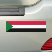 Sudan Flag バンパーステッカー (車上)