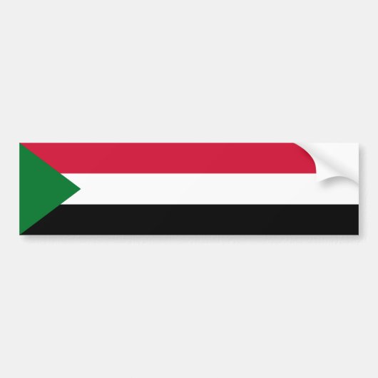 Sudan Flag バンパーステッカー (正面)