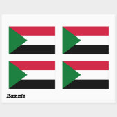 Sudan Flag 長方形シール (シート)