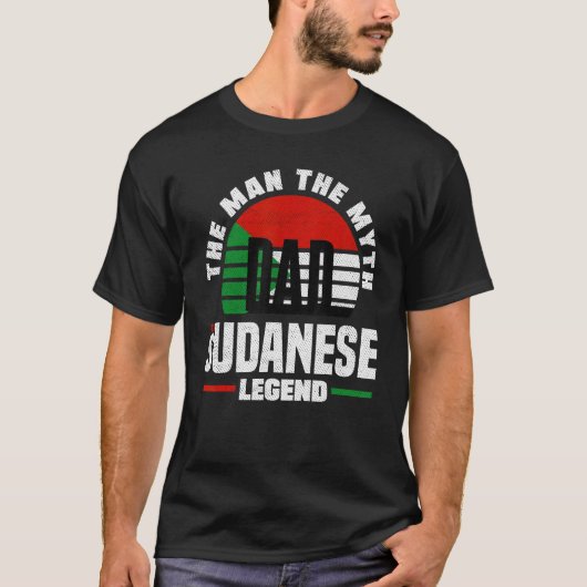Sudanese Sudan Sudanese Flag Fathers Day Tシャツ (正面)