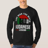 Sudanese Sudan Sudanese Flag Fathers Day Tシャツ (正面)