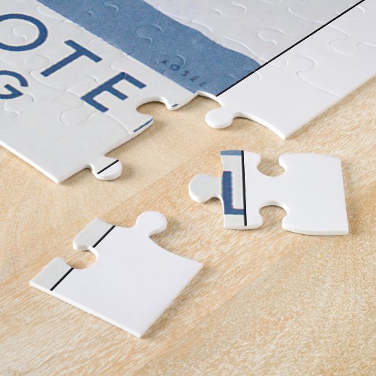 SudbahnのホテルのSemmeringのヴィンテージ旅行ポスター ジグソーパズル (側面)